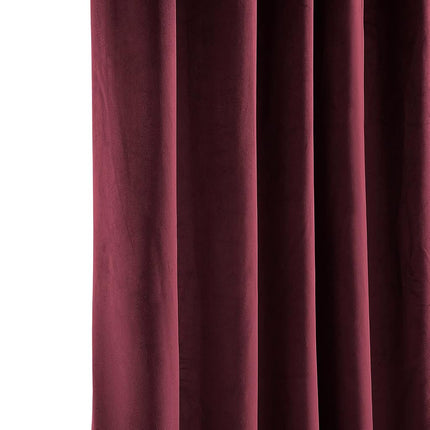 HPD Half Price Drapes Heritage Plush Velvet 120 Inches Long Darkening Curtains for Bedroom & Living Room 50W x 120L, (1 Panel), Dark Merlot, 50" W x 120" L (Pack of 1)