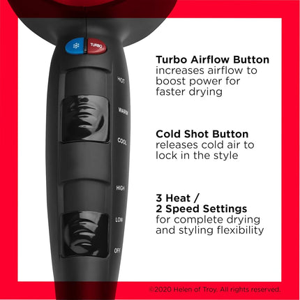 REVLON Perfect Heat Volumizing Turbo Styler, RV473, Matte/Black