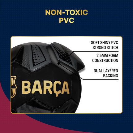Icon Sports FC Barcelona Brush Team Soccer Ball, Brush Teal, 5