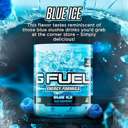 G Fuel Blue Ice Tub (40 Servings) Elite Energy and Endurance Formula Net Wt 9.8 ounce