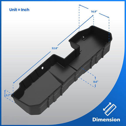 Tyger Auto Caja de almacenamiento bajo el asiento Consola para Chevy Silverado 1500/GMC Sierra 1500 de 2019-2024; 2500 3500 de 2020-2024 | Doble cabina y cabina doble | TG-CB5C8838