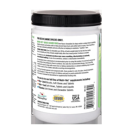 Nutri-Vet Grass Guard Chewables for Dogs - Prevent Lawn Burn from Dog Urine - 365 Count