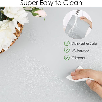 Extra Large Silicone Mat, 31.5x16.9 Inch Heat Resistant Mat for Kitchen Counter, Non-Stick Silicone Baking Mat for Dough and Pastry, Thick Silicone Pad Countertop Protector, Gray