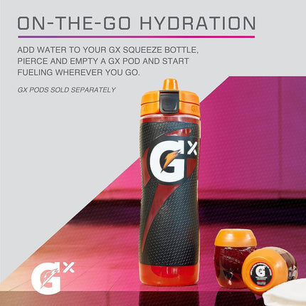 Gatorade Gx NFL Botellas Exprimibles Antideslizantes, 887 ml, Sistema de Hidratación Gx