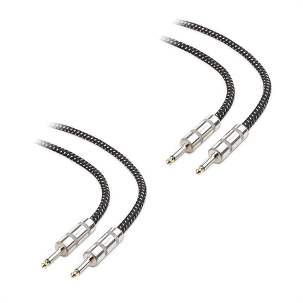 Cable Matters 2-Pack Braided TS Speaker Cable in Black � 3 Feet