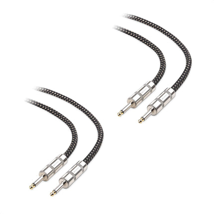 Cable Matters Cable trenzado TS para altavoz (paquete de 2) en negro – 0,91 m