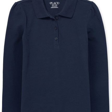 The Children's Place Girls Long Sleeve Pique Polo,