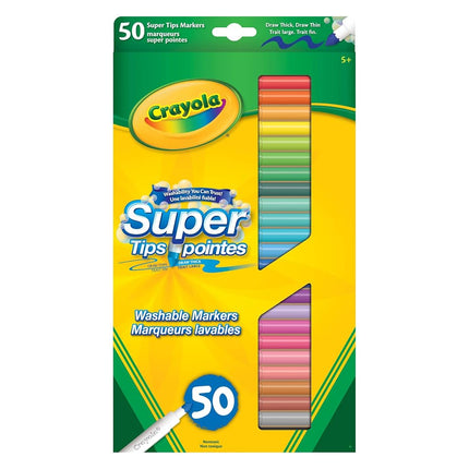 CRAYOLA 50 Super Tips Washable Markers