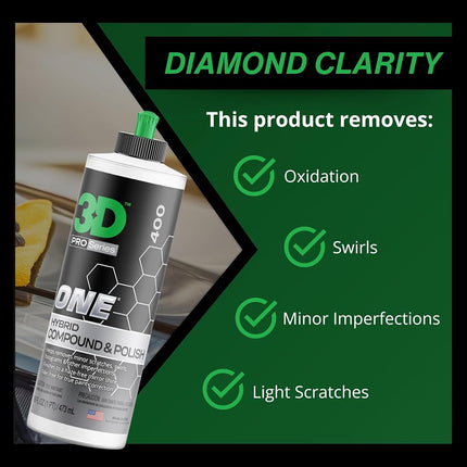 3D One - Professional Cutting, Polishing, and Finishing All-in-One Compound (8oz)