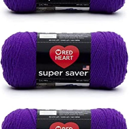 Red Heart Super Saver Pack of 3 - Amethyst - 7oz/1