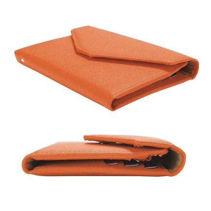 ZOPPEN Cartera de viaje multiusos con bloqueo Rfid para pasaporte (Ver.4), combo de tarjetero para pasaporte y vacuna, organizador de documentos triple para viaje, #24 Naranja, Talla única, Informal