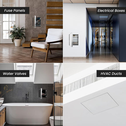 Repa Market 12 x 12 Inch Access Panel for Drywall with Aluminum Frame/Wall Hole Cover/Access Door Panel with Click Function – Heavy-Duty Service Hatch for Plumbing, Electrical, HVAC Access Door