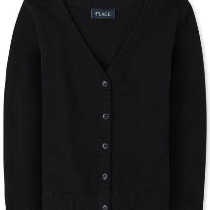 The Children's Place Girls' Uniform V Neck Cardiga