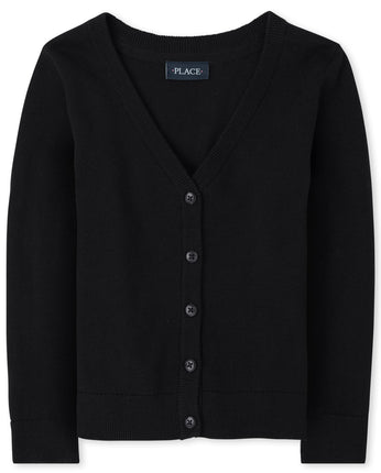 The Children's Place Girls' Uniform V Neck Cardiga