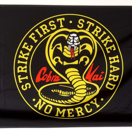 Aihccy COBRA KAI Strike First Karate Kid Bandera 3X5 Pies Cueva de Hombre