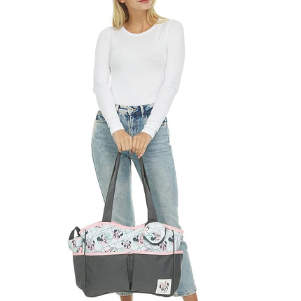 Cudlie Unisex Baby Diaper Bag 2, Minnie-Watercolour, Mouse