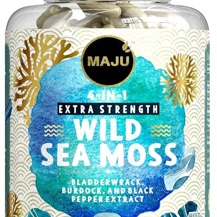 MAJU Wild Irish Sea Moss Capsules, Stronger Than G
