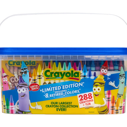 Crayola Crayon Tub (288ct), Bulk Crayons for Kids,