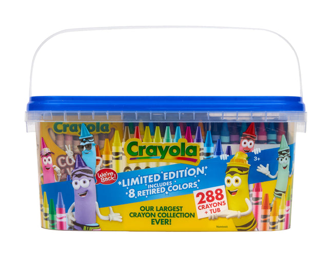 Crayola Crayon Tub (288ct), Bulk Crayons for Kids,