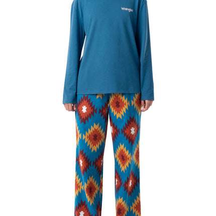 Wrangler Women's Jersey Top and Flannel Pant Sleep