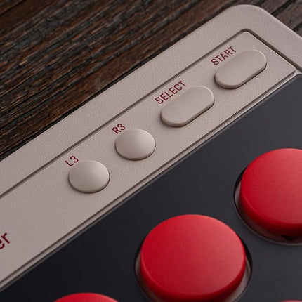 8BitDo All-Button Arcade Controller for Switch/Switch 2 & Windows – Bluetooth, 2.4G, Wired Connectivity, Low-profile Mechanical Switches, 4 Programmable Buttons, Hot-swappable PCB