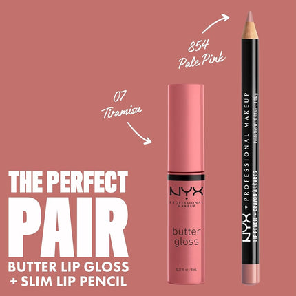 NYX PROFESSIONAL MAKEUP - Butter Gloss, Non-Sticky Lip Gloss - Tiramisu (Pink Brown)
