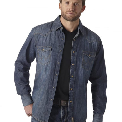 Wrangler Men's Big & Tall Retro Two Pocket Long Sl