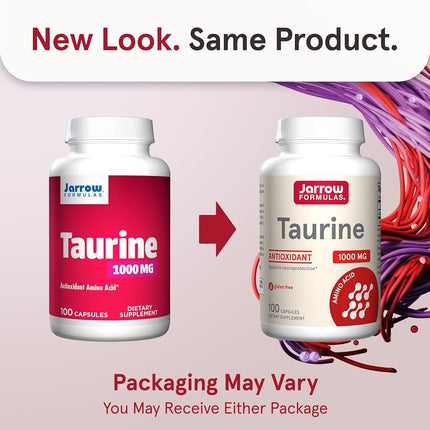 Jarrow Formulas Taurine, Brain and Memory Support, 1000 mg, 100 Caps