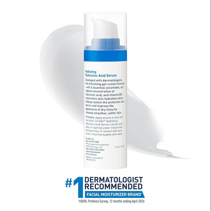 CeraVe Hydrating Hyaluronic Acid Serum Normal to Dry, Sensitive Skin 30ml