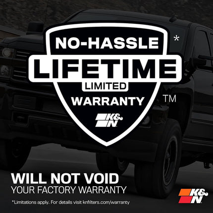K&N 57-3028 Washable and Reusable Car Performance Intake Kit