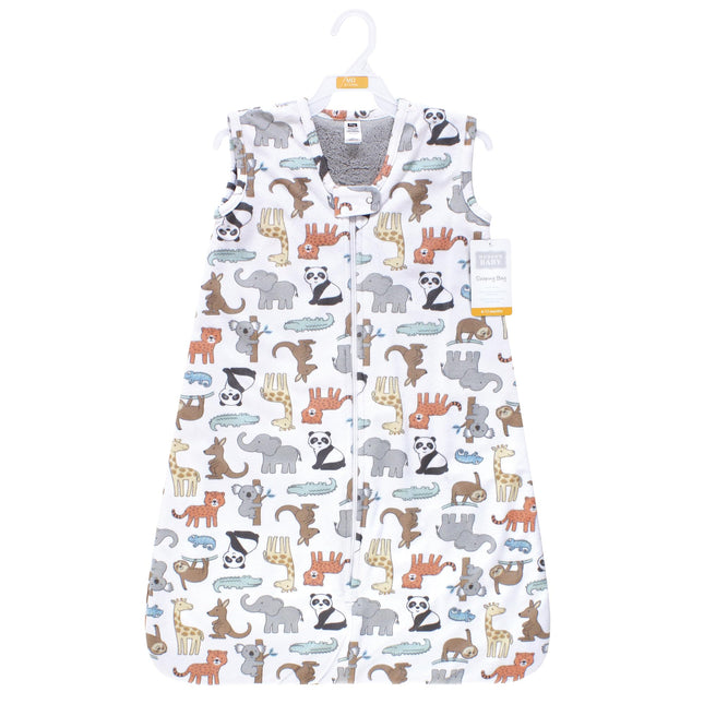 Saco de dormir de felpa de piel sintética unisex Hudson Baby, manta portátil, animales de zoológico, 12-18 meses
