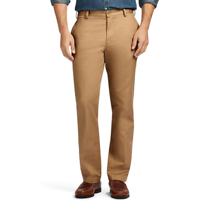 Pantalones Izod American Chino de corte recto y ajuste entallado para hombre, caqui, 36W x 29L