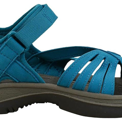 KEEN Women's Rose Casual Closed Toe Sandals, Fjord Blue/Drizzle, 2.5 UK