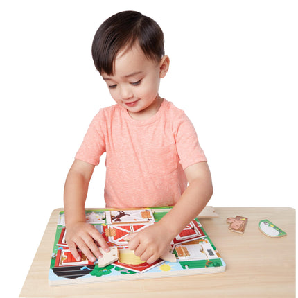 Tablero magnético de la granja de Melissa & Doug: Tablero magnético de la granja, 30.48 cm (largo) x 22.86 cm (ancho) x 1.91 cm (alto), 4592