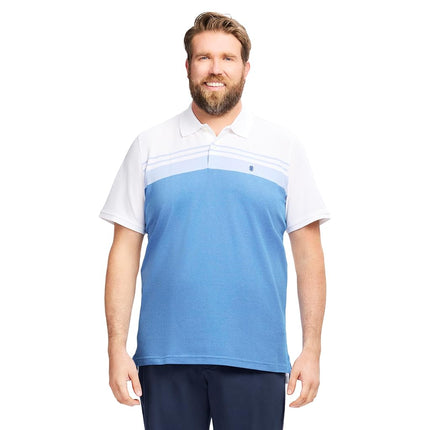 Izod Men's Big and Tall Advantage Performance Short Sleeve Polo Shirt, Bright White, XL