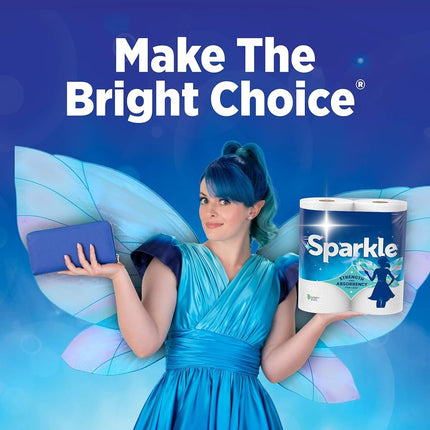 Sparkle Pick-A-Size Paper Towels, 6 Double Rolls = 12 Regular Rolls, Everyday Value Paper Towel with Full and Half Sheets