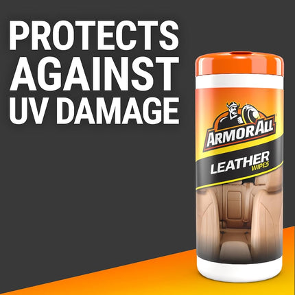 Armor All 10881 Leather Wipes - 20 Sheets