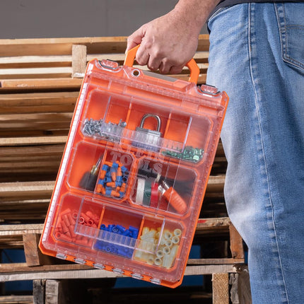 Klein Tools 54810MB MODbox Replacement Bins, Full or Half-Width Modular Storage for Short Component Boxes, Small Parts Organizer, 4-Pack