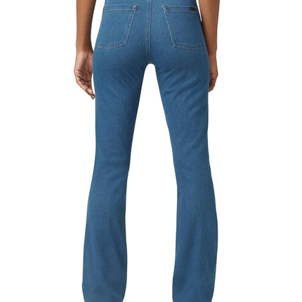 HUE Women's Ultra Soft High Waist Denim Baby Bootcut Leggings, Medium Wash, M