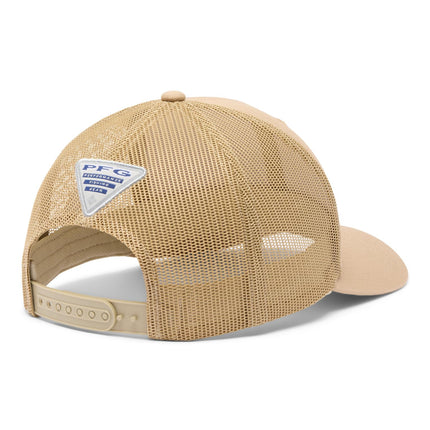 Columbia Unisex's PFG Logo Mesh Snap Back Cap, Beach/Bass, One Size