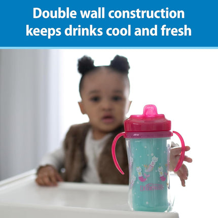 Dr. Brown's Milestones Insulated Hard Spout Sippy Cup, Pink, 2-Pack