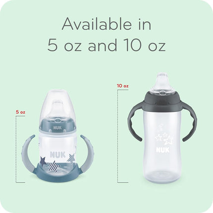 Vaso de aprendizaje grande NUK Mickey Mouse de 10 oz, paquete de 2