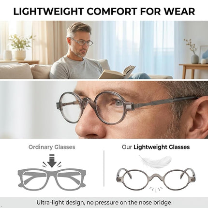 Eyekepper Oval Round Reading Glasses Women Men Small Vintage Reader Eyeglasses Mini with Spring Hinges, Green, 1 Count (Pack of 1)