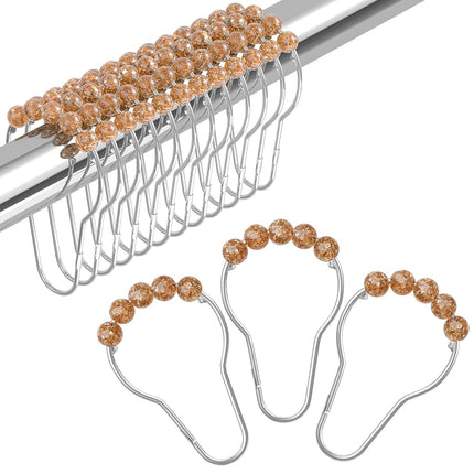 Amazer Shower Curtain Hooks, Decorative Shower Cur