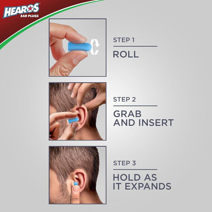 HEAROS Xtreme Protection Series Ear Plugs, Blue, 28 Pair