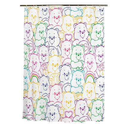 Franco Care Bears Premium PEVA Shower Curtain Lightweight, Waterproof Plastic Standard Size Bathroom Curtain, (100% Officially Licensed Product)