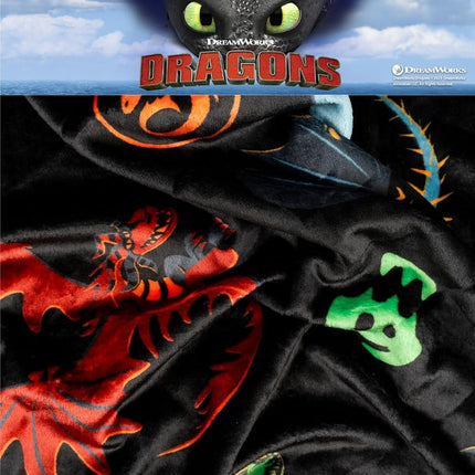 Franco How to Train Your Dragon Toothless Kids Bedding Super Soft Plush Cozy Throw, 46 in x 60 in, (Officially Licensed Product)