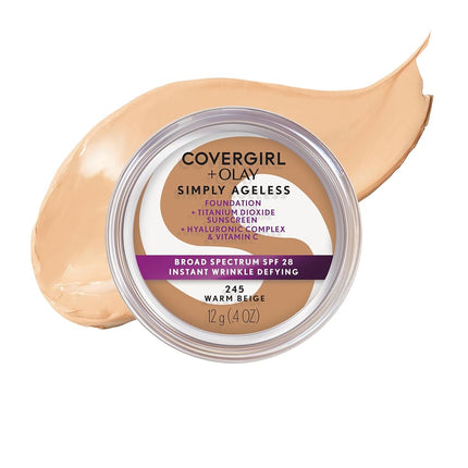 COVERGIRL & Olay Simply Ageless Foundation, 245 Warm Beige