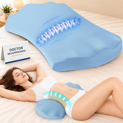 Fledano Lumbar Support Pillow for Bed – Memory Foa