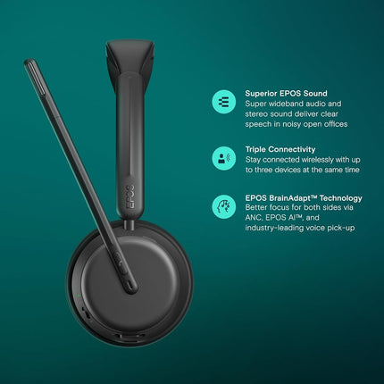 EPOS IMPACT 1060 ANC Stereo Bluetooth Headset mit Active Noice Cancelling (ANC)